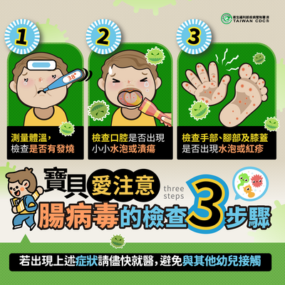 腸病毒檢查三步驟